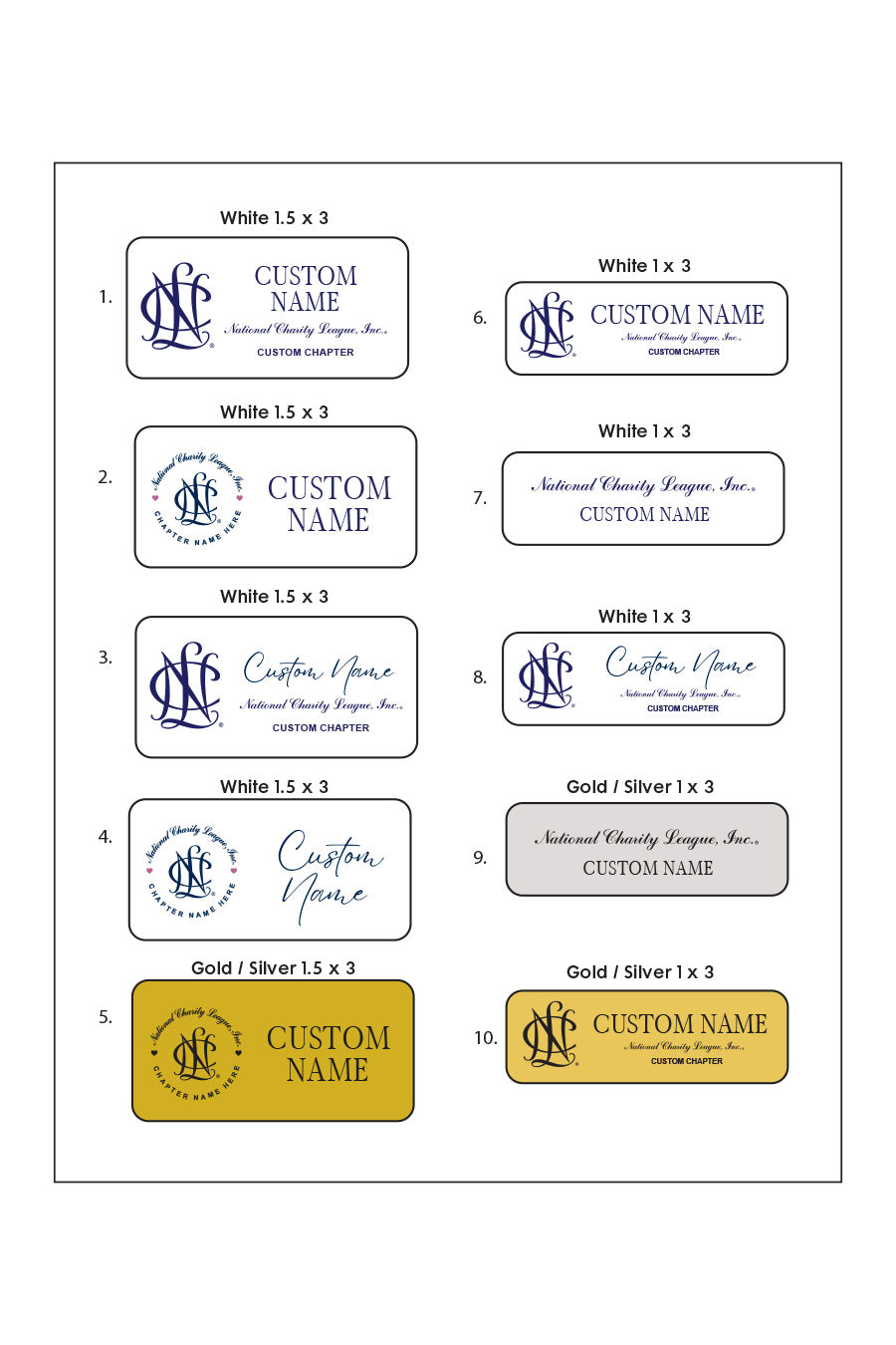 NCL Name Tags