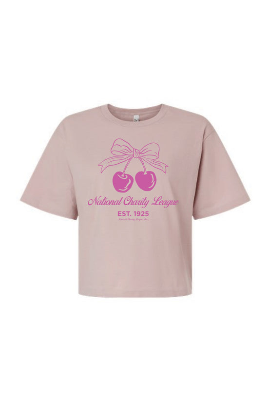 Boxy Cherry Bow Tee